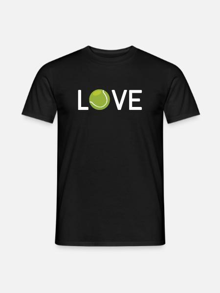 Tennisliebhaber - Männer T-Shirt - Schwarz