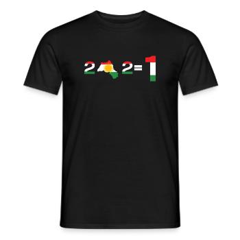 Kurdistan 2+2= 1 - Men's T-Shirt - black - Front - AI Model Male 178 light (178cm)