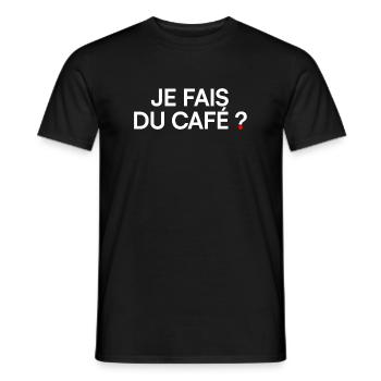 Je fais du café ? Humour Bureau Café - T-shirt homme - noir - Devant - AI Model Male 178 light (178cm)