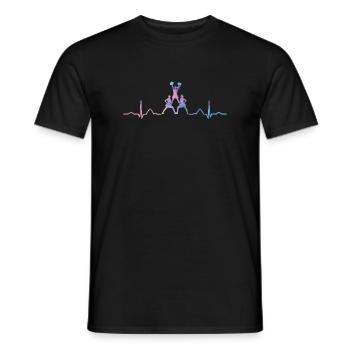 Cheerpom pom girls Mom Cheerleading - T-shirt homme - noir - Devant - AI Model Male 178 light (178cm)