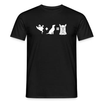 Funny Halloween Dog Ghost - Funny Halloween Dog - Männer T-Shirt - Schwarz - Vorne - AI Model Male 178 light (178cm)
