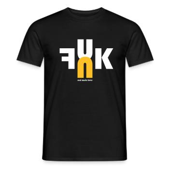 FUNK - real music lover - musician - band - Men's T-Shirt - black - Front - AI Model Male 178 light (178cm)