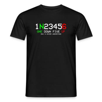 Motorcycle 1N23456 - Men's T-Shirt - black - Front - AI Model Male 178 light (178cm)
