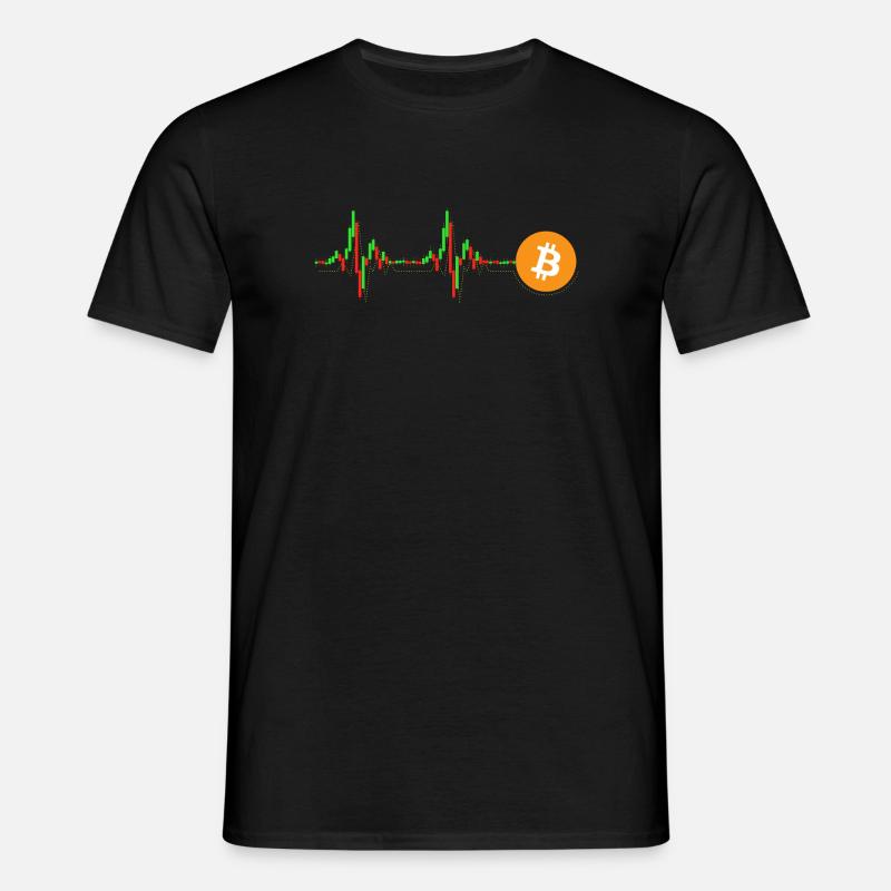 Bitcoin Chart Pattern - Men's T-Shirt - black