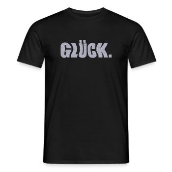 glück - Männer T-Shirt - Schwarz - Vorne - AI Model Male 178 light (178cm)