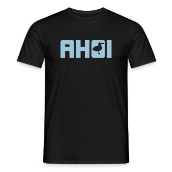 Ahoi Möwe Schiff Meer maritim Hamburg Anker Fan - Männer T-Shirt - Schwarz - Vorne - AI Model Male 178 light (178cm)