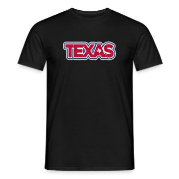 Texas Pride Distressed Typografie Logo - Männer T-Shirt - Schwarz - Vorne - AI Model Male 178 light (178cm)