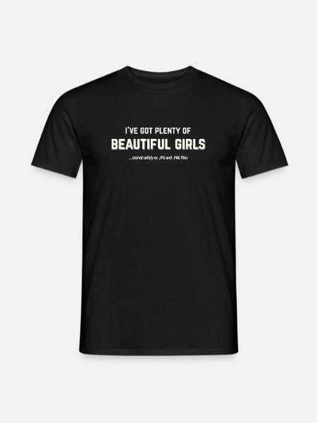 Beautiful Girls Stored as JPG and PNG - Men's T-Shirt - black