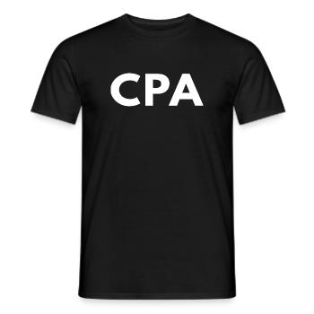 CPA Certified Public Accountant Finance Pro - Men's T-Shirt - black - Front - AI Model Male 178 light (178cm)