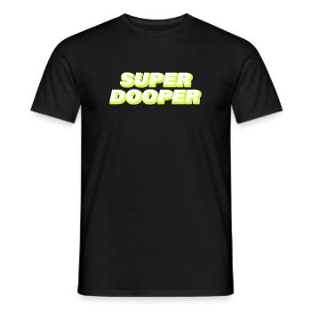 SUPER DOOPER - Men's T-Shirt - black - Front - AI Model Male 178 light (178cm)