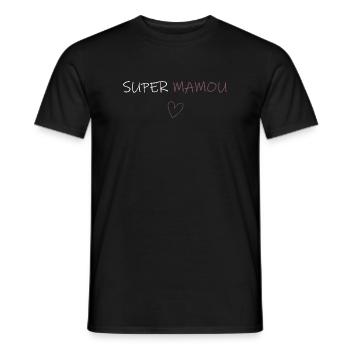 super mamou - T-shirt homme - noir - Devant - AI Model Male 178 light (178cm)