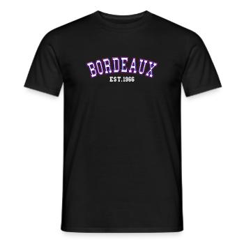 Bordeaux Est. 1966 - Men's T-Shirt - black - Front - AI Model Male 178 light (178cm)