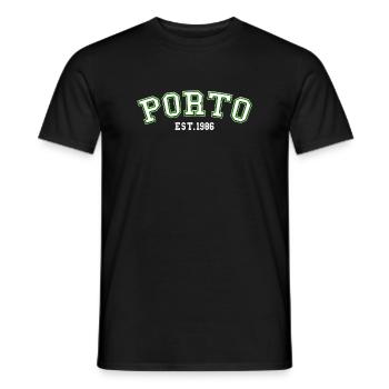 Porto Fondé en 1986 - T-shirt homme - noir - Devant - AI Model Male 178 light (178cm)
