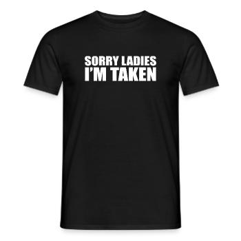 Entschuldigung, meine Damen, ich bin fett gezeichnet Typografie - Männer T-Shirt - Schwarz - Vorne - AI Model Male 178 light (178cm)