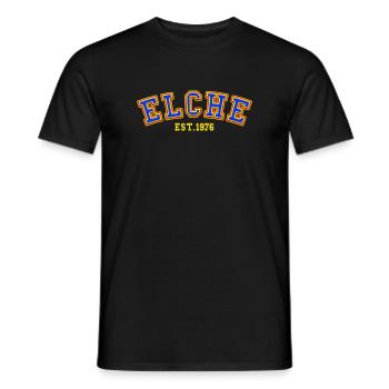 Elche Fondée en 1976 - T-shirt homme - noir - Devant - AI Model Male 178 light (178cm)