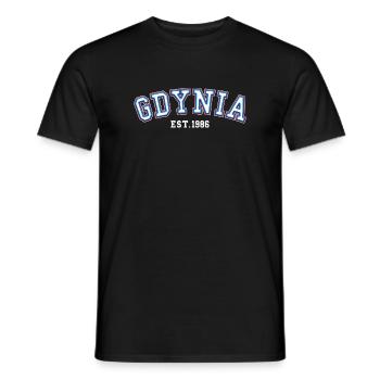 Gdynia Fondée en 1986 - T-shirt homme - noir - Devant - AI Model Male 178 light (178cm)