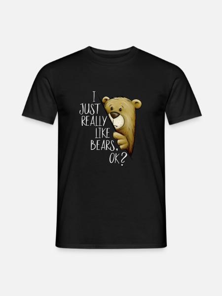 J’aime vraiment les ours, ok? Le véritable amour de l’ours - T-shirt homme - noir