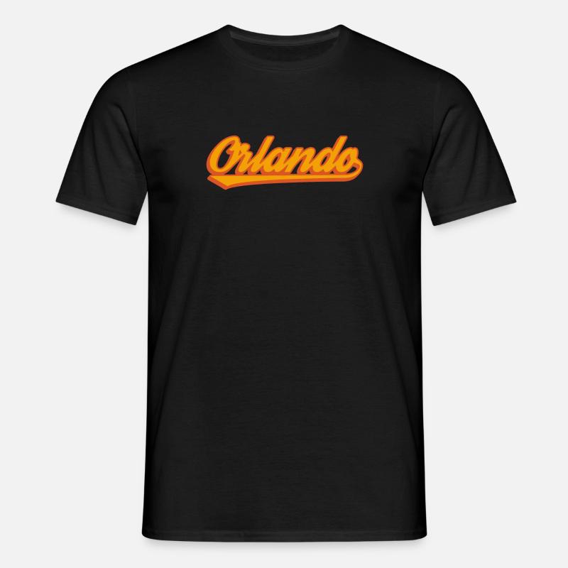 Orlando Retro Script - Men's T-Shirt - black