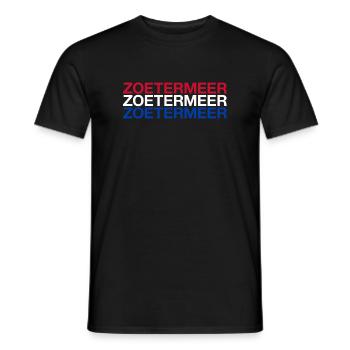 ZOETERMEER Pays-Bas Drapeau des Pays-Bas - T-shirt homme - noir - Devant - AI Model Male 178 light (178cm)