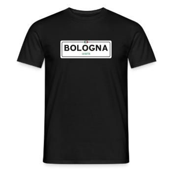 Ortsschild Bologna - Männer T-Shirt - Schwarz - Vorne - AI Model Male 178 light (178cm)