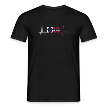 Oslo Herzschlag - Männer T-Shirt - Schwarz - Vorne - AI Model Male 178 light (178cm)