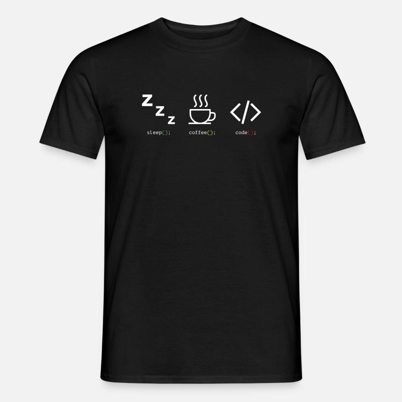 Code Café Sommeil Trio - T-shirt homme - noir