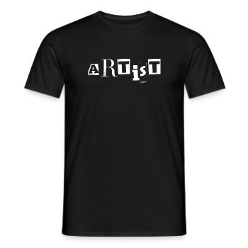Künstlertypografie - Männer T-Shirt - Schwarz - Vorne - AI Model Male 178 light (178cm)