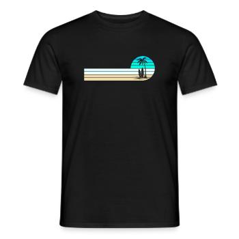 Horizon de la plage - T-shirt homme - noir - Devant - AI Model Male 178 light (178cm)