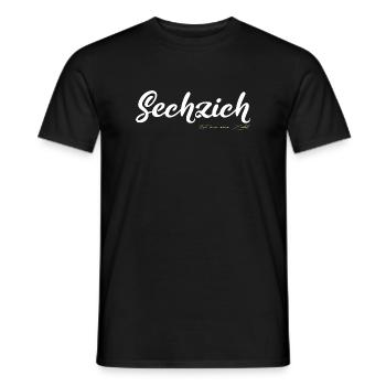 Sechzich n’est qu’un chiffre - T-shirt homme - noir - Devant - AI Model Male 178 light (178cm)