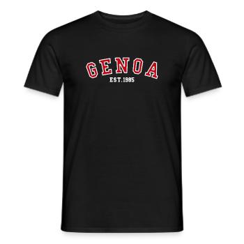Genoa Est. 1985 - Men's T-Shirt - black - Front - AI Model Male 178 light (178cm)