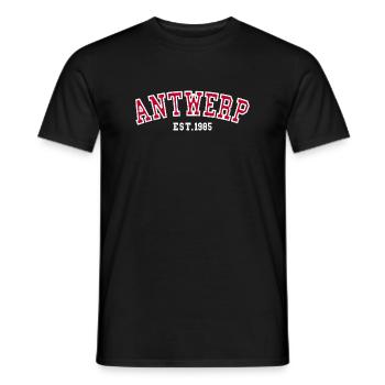 Antwerp Est. 1985 - Men's T-Shirt - black - Front - AI Model Male 178 light (178cm)