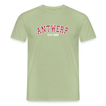Antwerpen Est. 2005 - Männer T-Shirt - Sage - Vorne - AI Model Male 178 light (178cm)