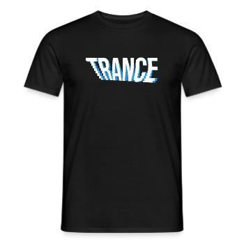trance music logo design. - Men's T-Shirt - black - Front - AI Model Male 178 light (178cm)