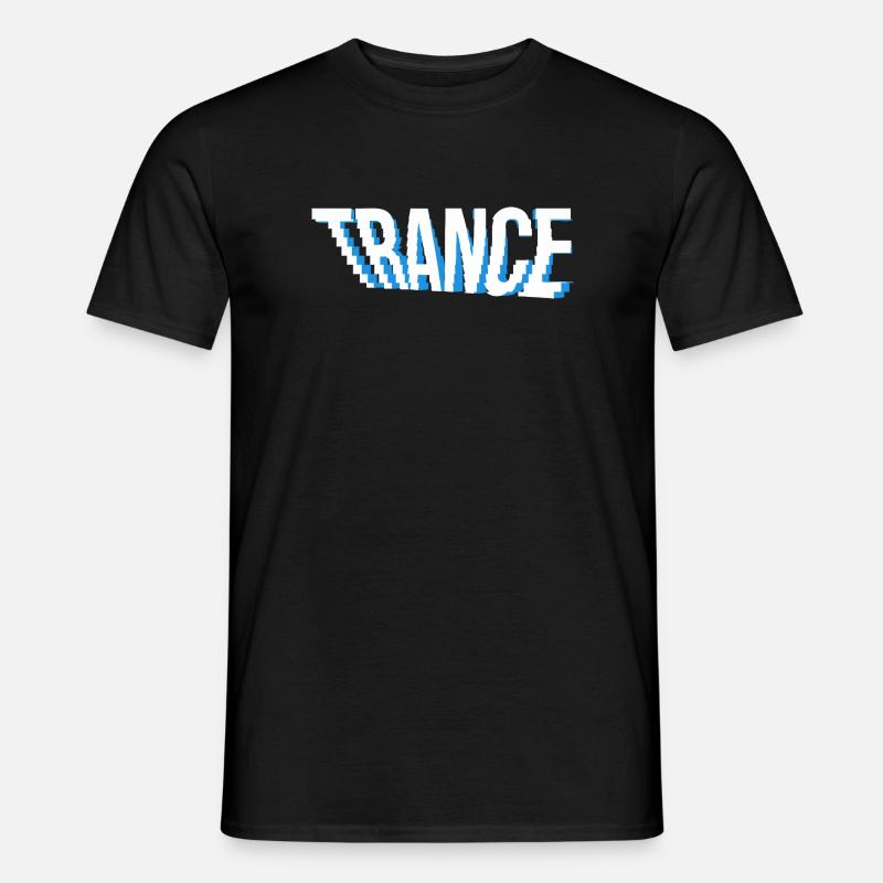 Conception de logo de musique trance. - T-shirt homme - noir