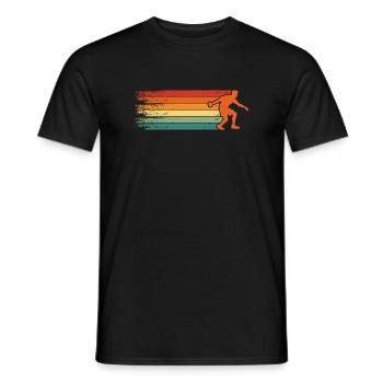Boule retro Petanque Boule Boule player - Men's T-Shirt - black - Front - AI Model Male 178 light (178cm)