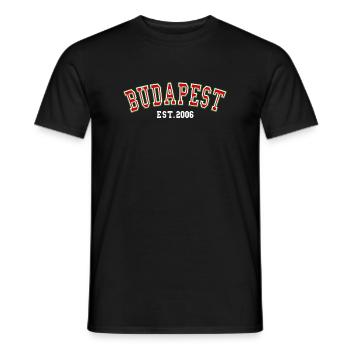 Budapest, gegründet 2006 - Männer T-Shirt - Schwarz - Vorne - AI Model Male 178 light (178cm)