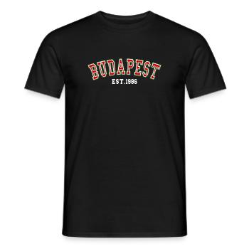 Budapest, gegründet 1986 - Männer T-Shirt - Schwarz - Vorne - AI Model Male 178 light (178cm)