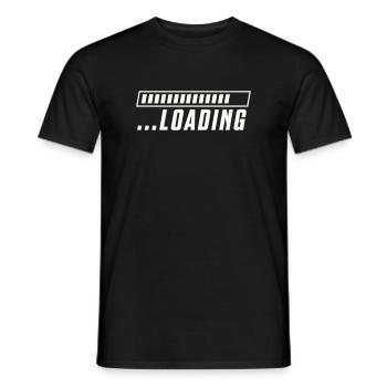 Progression du chargement de la barre de chargement - T-shirt homme - noir - Devant - AI Model Male 178 light (178cm)