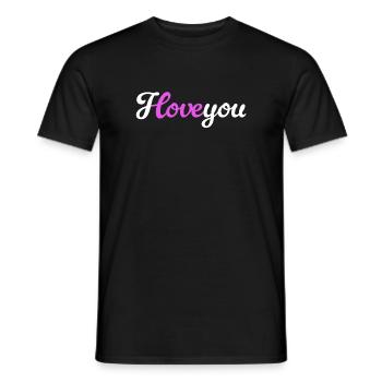 I love you Love Love Declaration Love Wedding - Men's T-Shirt - black - Front - AI Model Male 178 light (178cm)