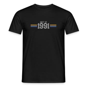 Best Of 1991 T-Shirt Cadeau Humour - T-shirt homme - noir - Devant - AI Model Male 178 light (178cm)