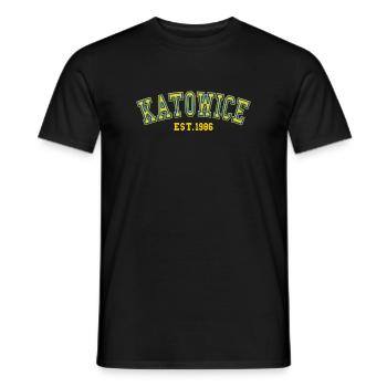 Katowice Est. 1986 - Men's T-Shirt - black - Front - AI Model Male 178 light (178cm)