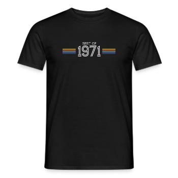 Best Of 1971 Funny Gift T-Shirt - Men's T-Shirt - black - Front - AI Model Male 178 light (178cm)