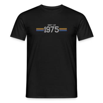 T-shirt cadeau drôle Best of 1975 - T-shirt homme - noir - Devant - AI Model Male 178 light (178cm)