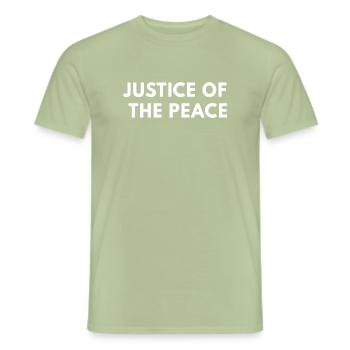 Friedensrichter Funny Court Rechtsmagistrat - Männer T-Shirt - Sage - Vorne - AI Model Male 178 light (178cm)