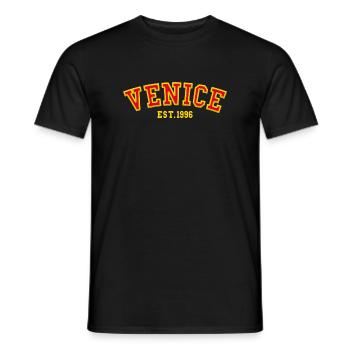Venise fondée en 1996 - T-shirt homme - noir - Devant - AI Model Male 178 light (178cm)