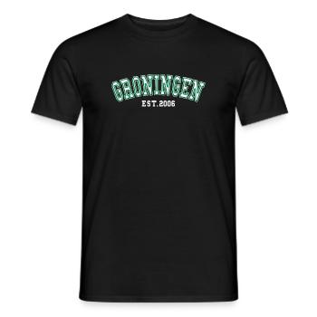 Groningue fondée en 2006 - T-shirt homme - noir - Devant - AI Model Male 178 light (178cm)