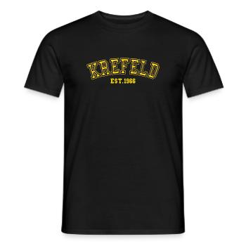 Krefeld Est. 1966 - Men's T-Shirt - black - Front - AI Model Male 178 light (178cm)