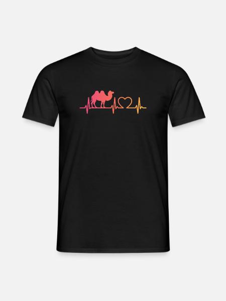 kamel herzschlag - Männer T-Shirt - Schwarz