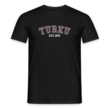 Turku gegründet 1976 – Geburtstag - Männer T-Shirt - Schwarz - Vorne - AI Model Male 178 light (178cm)
