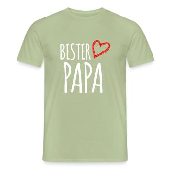 bester Papa - Männer T-Shirt - Sage - Vorne - AI Model Male 178 light (178cm)